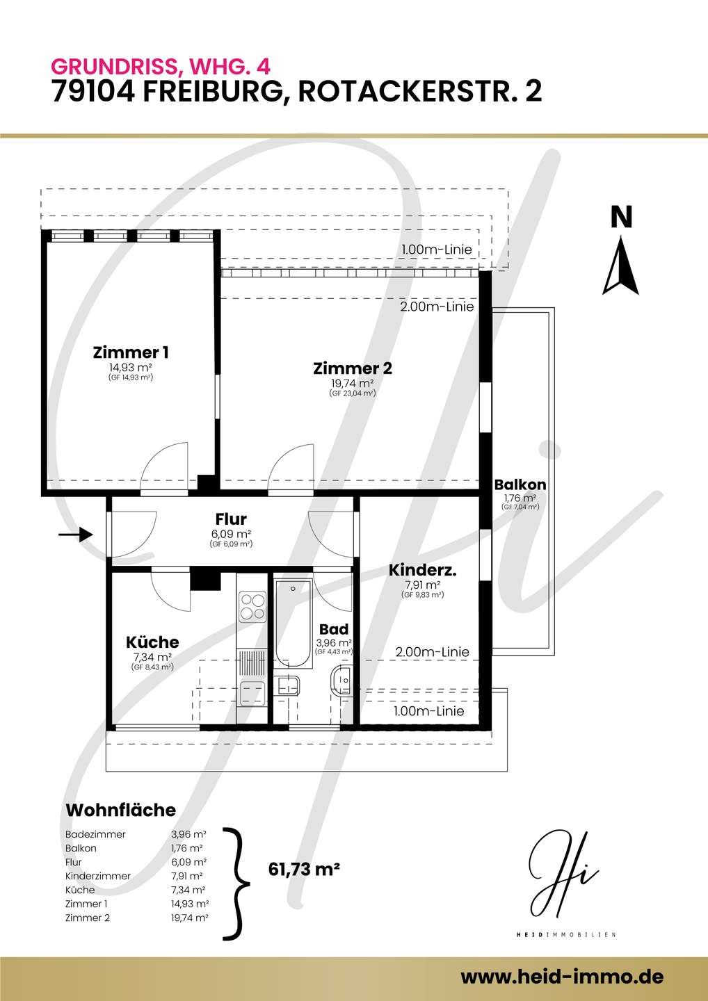 Grundriss 4: Attraktiver Einstieg in Freiburgs Bestlage