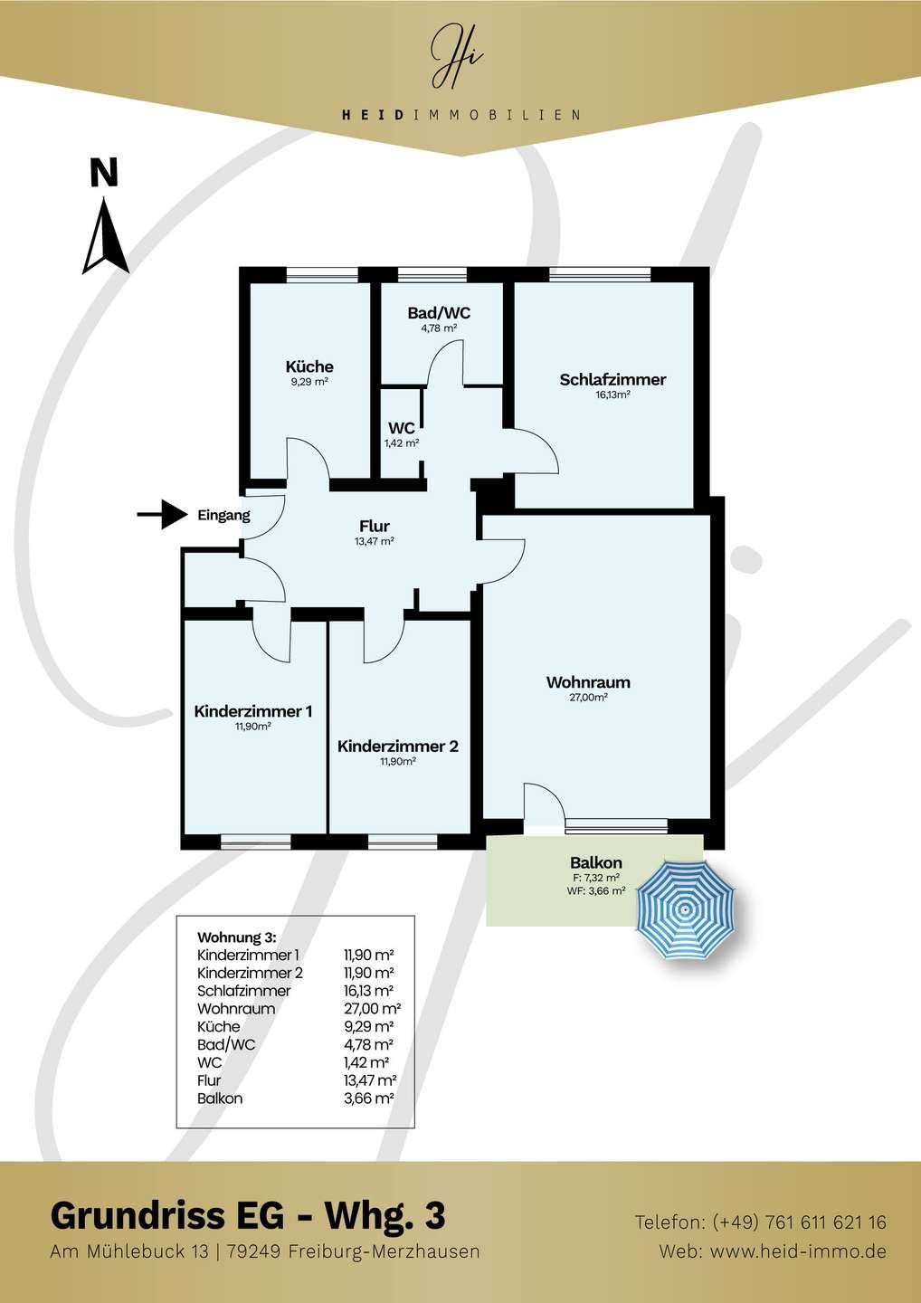 Grundriss 1: 4,5-Zimmer-Wohnung in Merzhausen